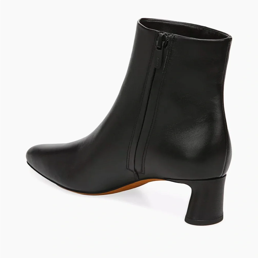 NEW Vince Hilda Leather Ankle Boots Black Size 5.5 - Picture 3 of 15